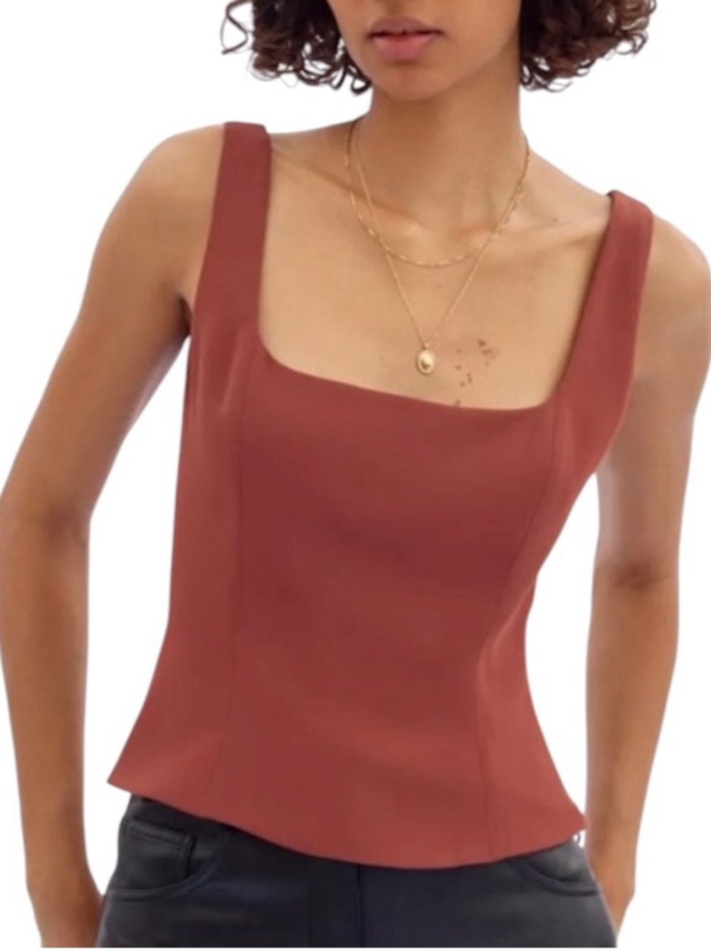Wilfred Buenos square neck bustier style fitted top size 4 excellent condition